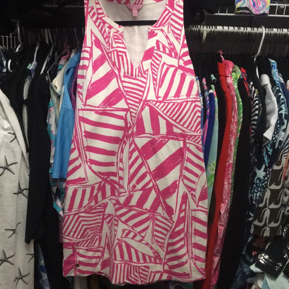Lilly Pulitzer GUC Sz S Estrada shift pink boats